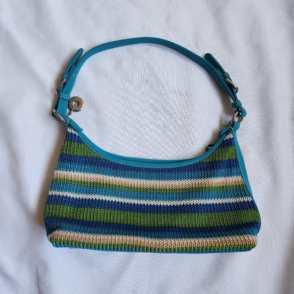 The Sak Blue/Multicolor Sparkly Crochet Knit Women Handbag - Picture 4 of 16